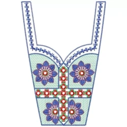Old Traditional Neckline Embroidery Design