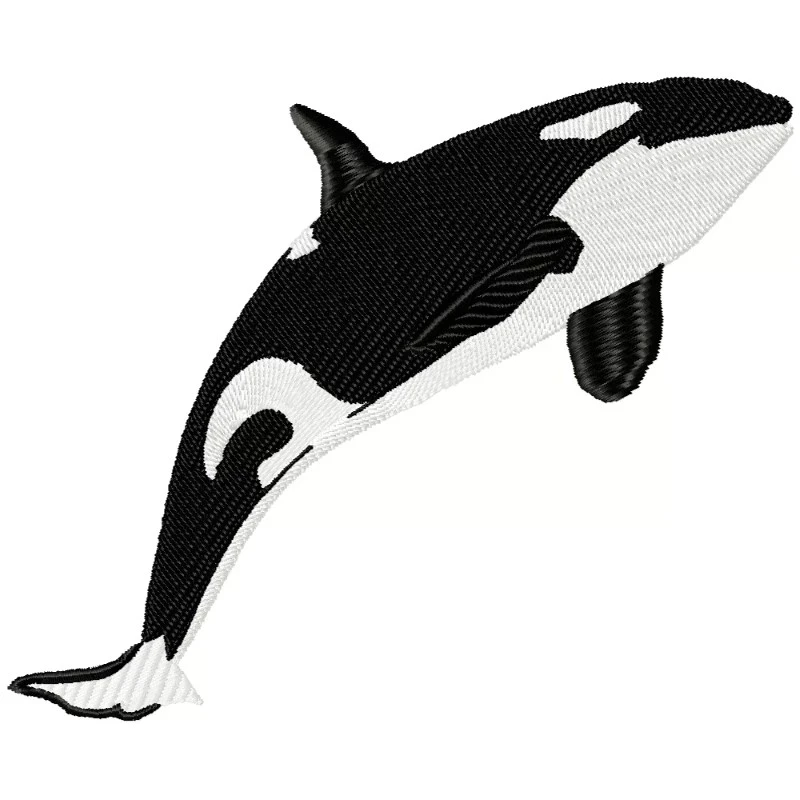 Orca Dolphin Machine Embroidery Design