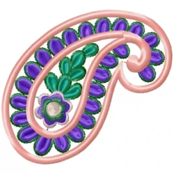 Paisley Patch Embroidery Design