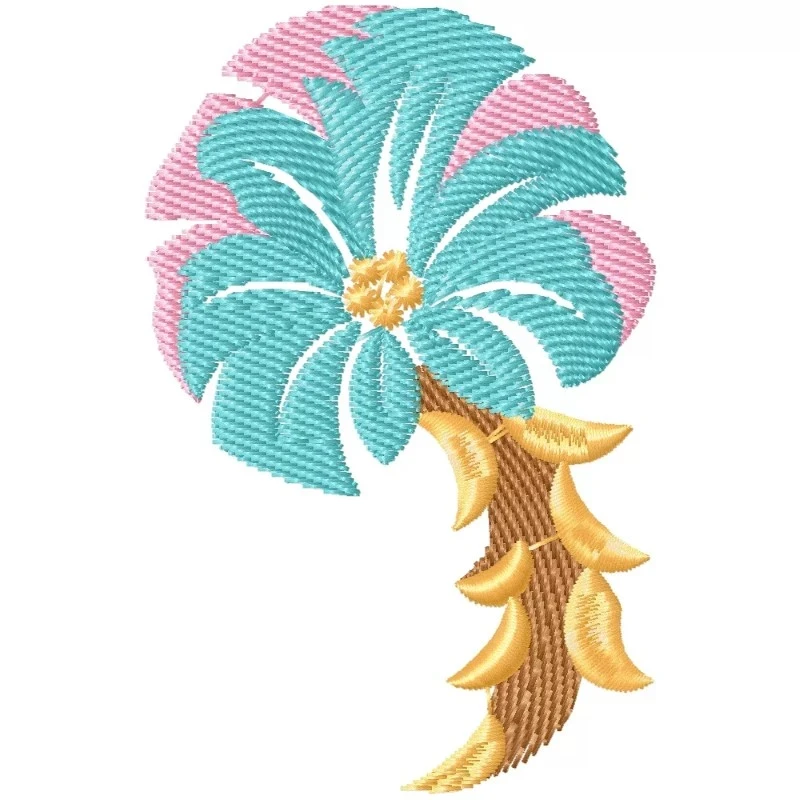 Palm Tree Embroidery Design