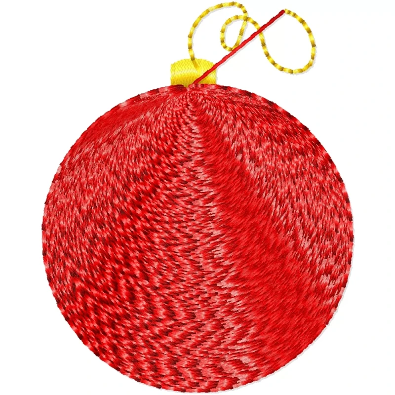 Christmas X'mas Ornament_Contour_ Stiches Embroidery Design