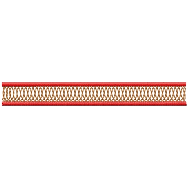 Simple & Seamless Coil Stitches Embroidery Border Design