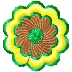 Beautiful Continuous Flower Embroidery Border