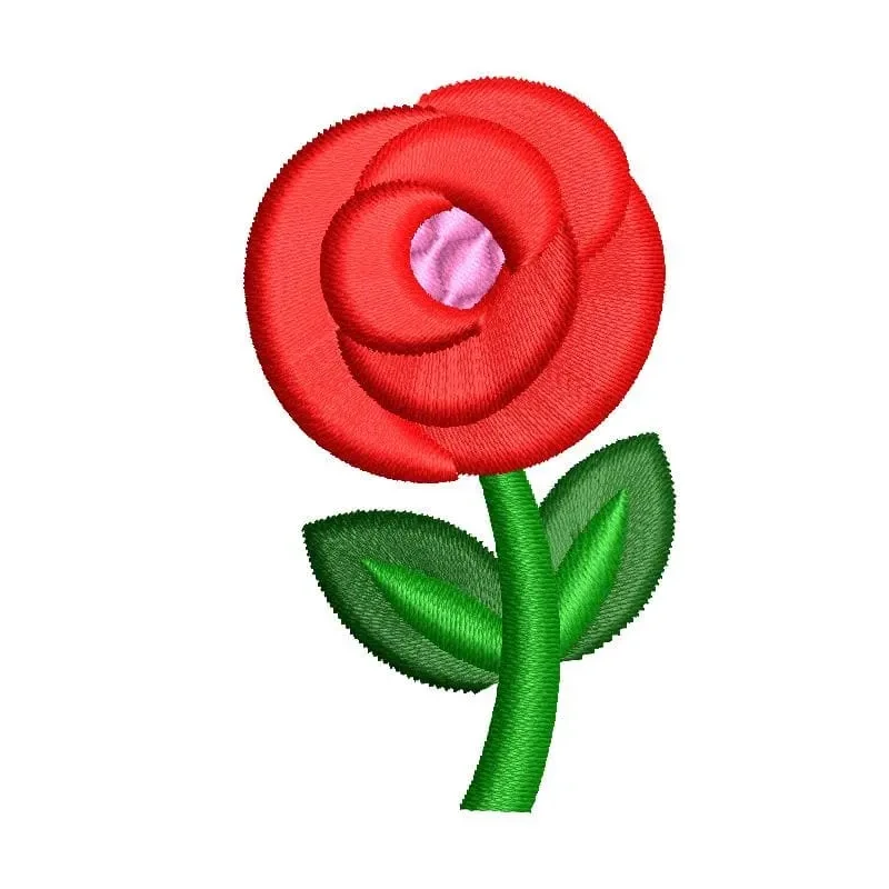 2x2 Small Rose Embroidery Design