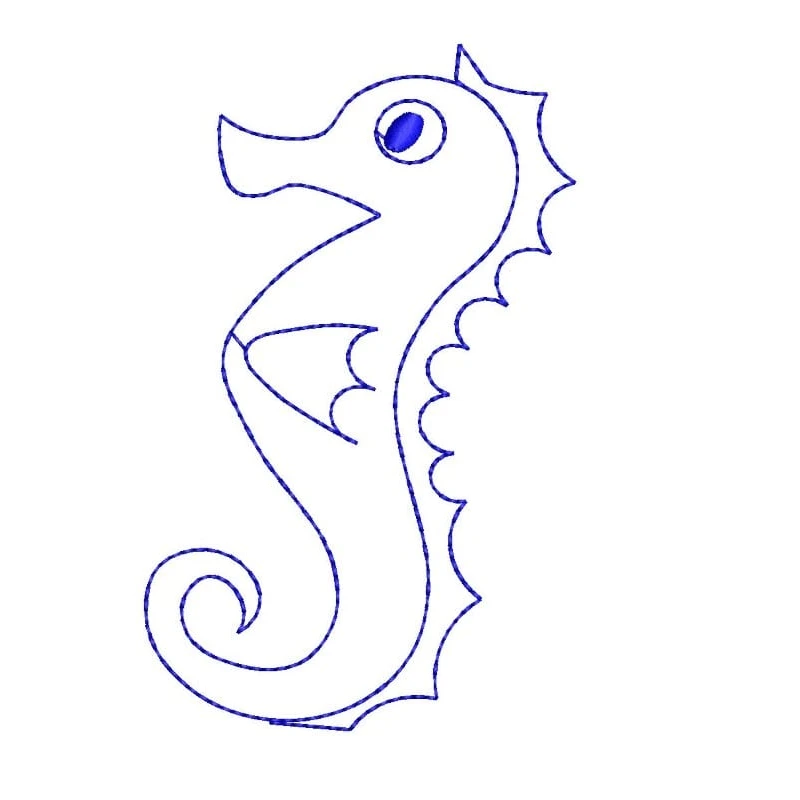 HOW TO DRAW A SEAHORSE / EASY DRAW - YouTube