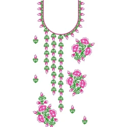 Free Full Embroidery Dress Design