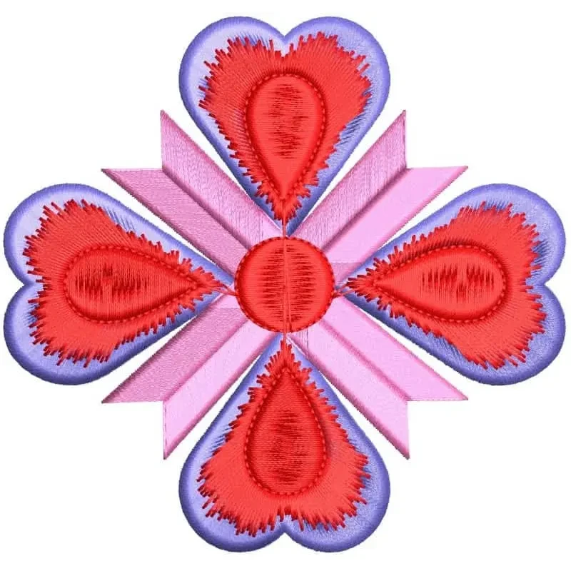 4X4 Flower Machine Embroidery Design