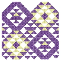 Cross Stitches Block Embroidery Border Design
