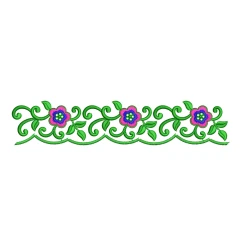 Floral Embroidery Border...