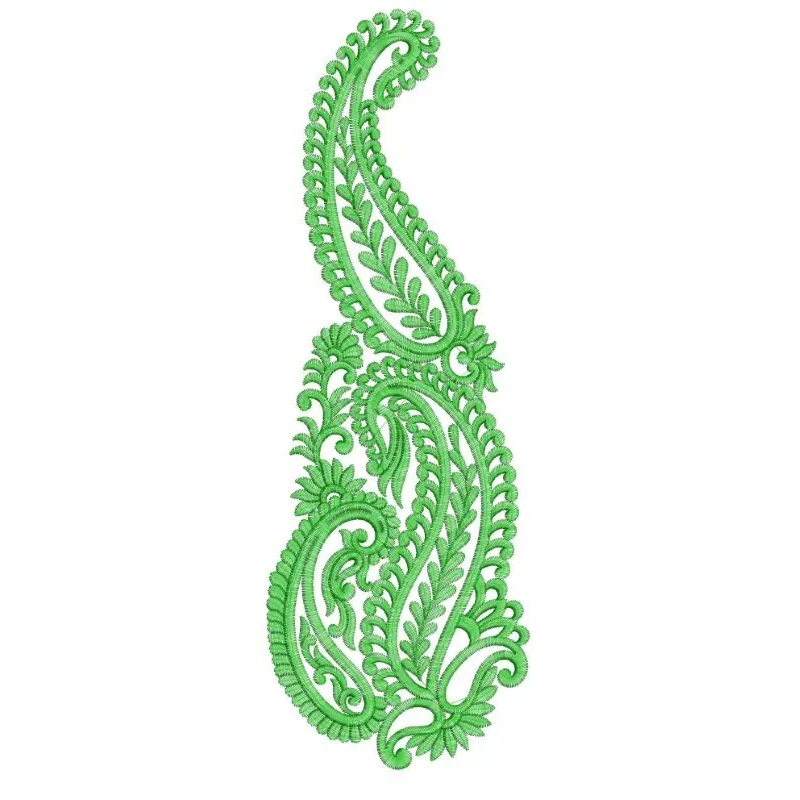 Long Paisley Butta Embroidery Design