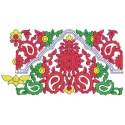 Latest 10X10 Split Neckline Machine Embroidery Design