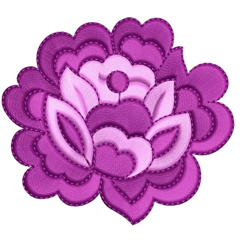 Colorful Rose Embroidery Freebie